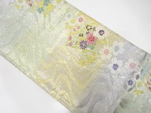 アンティーク 流水に源氏香・桜模様織出し袋帯(材料)